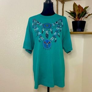 Vintage native necklace glitter single stitch